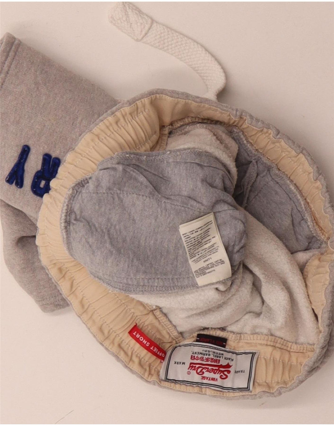 Мужские спортивные шорты с рисунком Superdry XL, серые, хлопок