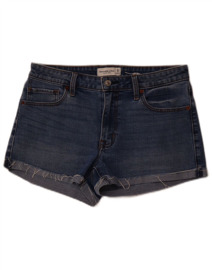 ABERCROMBIE & FITCH Женские джинсовые шорты со средней посадкой US 8 Medium W29 Синие