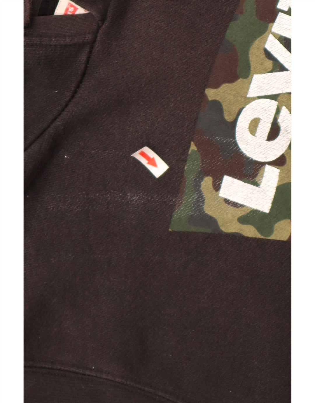 Мужской джемпер с капюшоном Levi's, черный, хлопковый, среднего размера