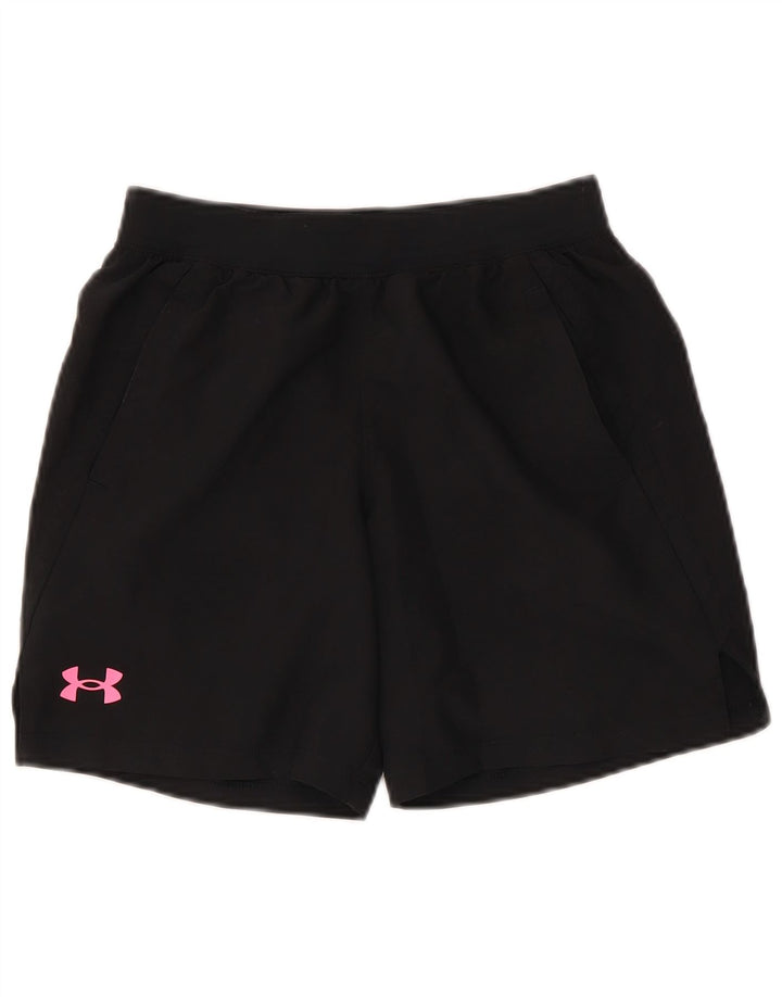 Спортивные шорты с рисунком для девочек 9–10 лет Under Armour, средний черный полиэстер