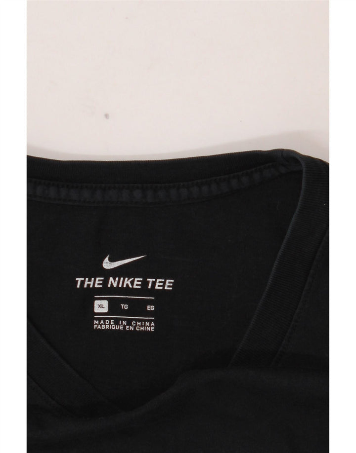 Мужская футболка с рисунком NIKE XL, черная