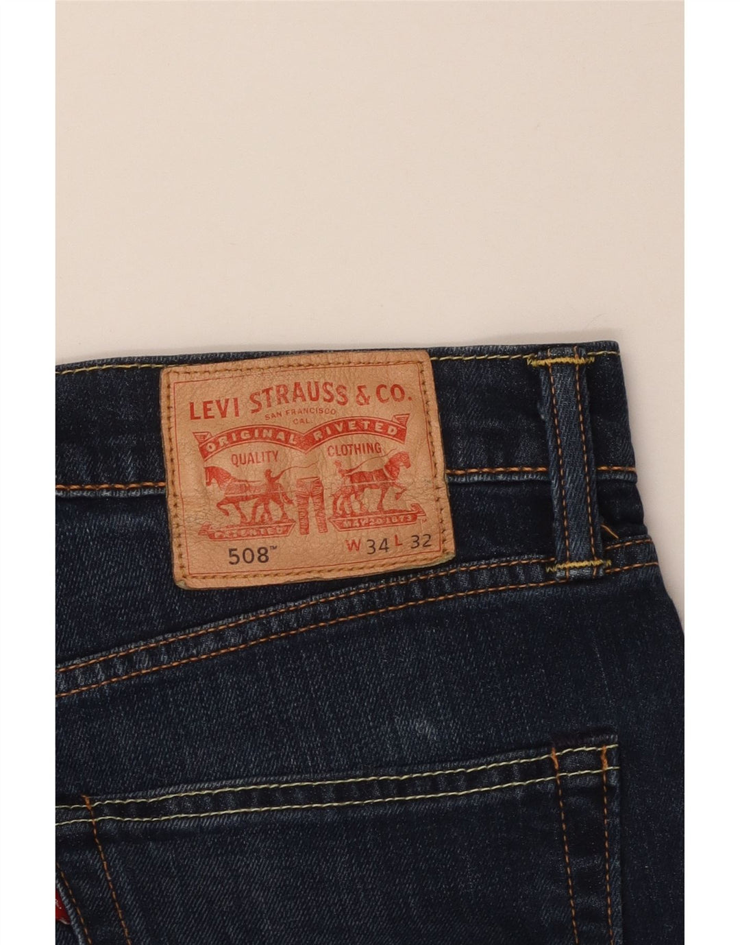 Мужские укороченные зауженные джинсы Levi's 508 W34 L25 синие