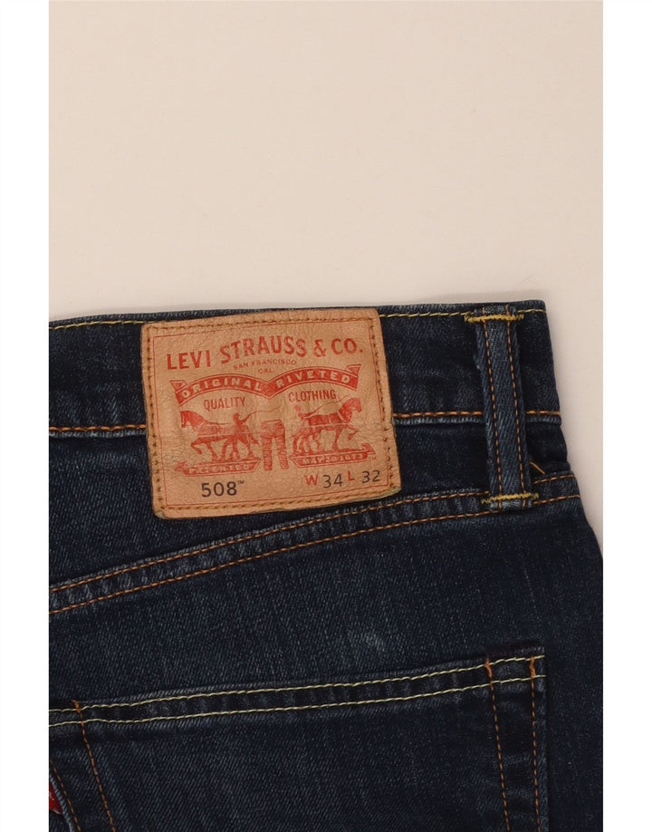 Мужские укороченные зауженные джинсы Levi's 508 W34 L25 синие