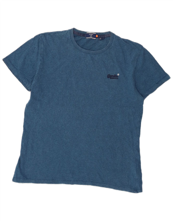 Мужская футболка Superdry, большой синий крапчатый хлопок