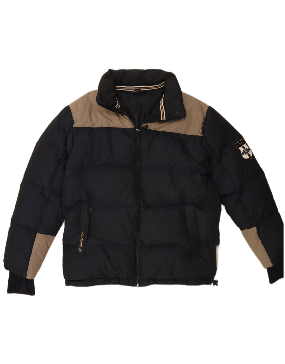 Мужская стеганая куртка KINGSLAND UK 42 XL темно-синяя, полиэстер с цветными блоками