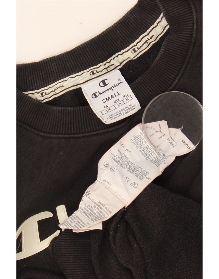 Женский джемпер с рисунком CHAMPION, UK 10, маленький, черный, хлопок