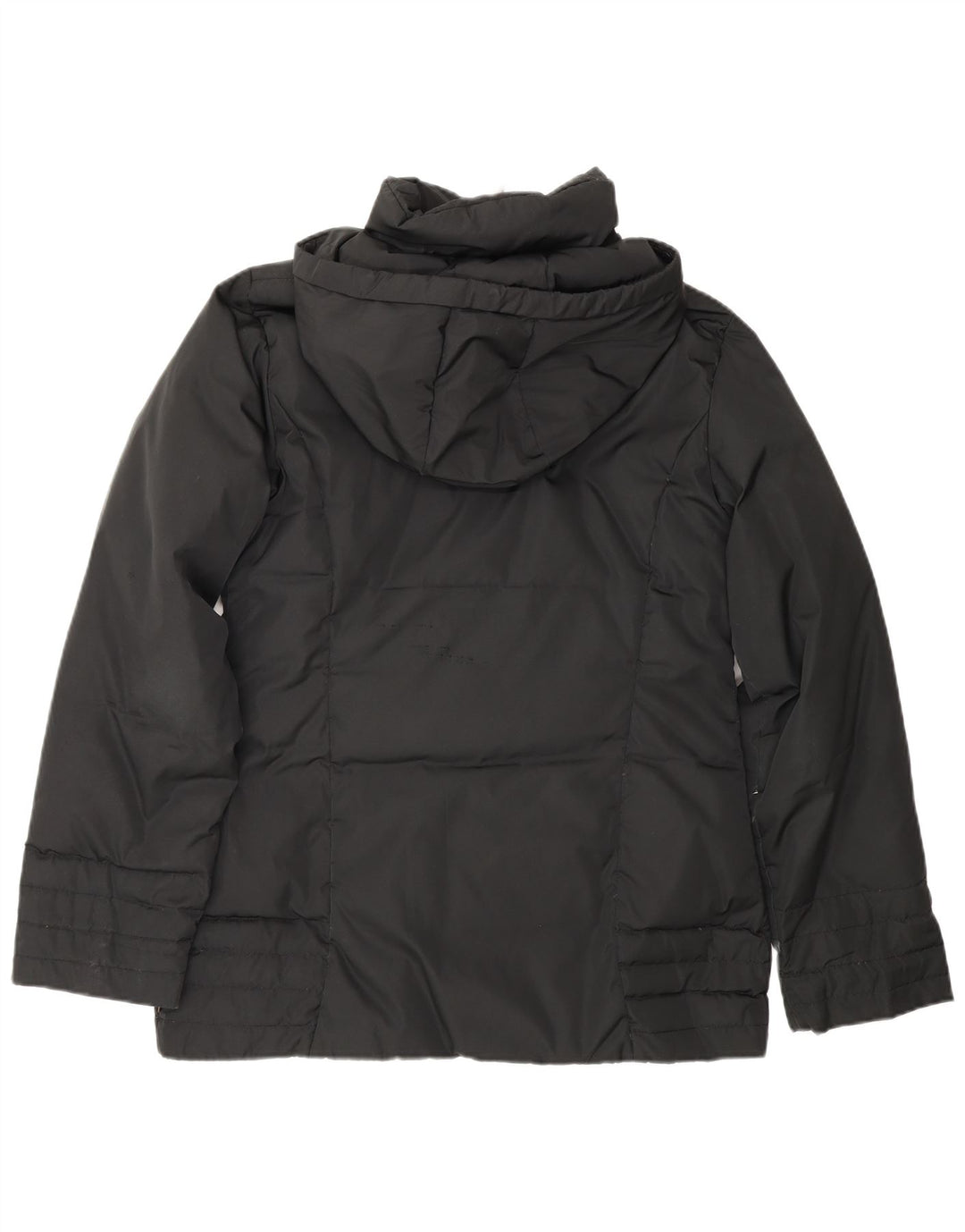 Moncler Женская стеганая куртка с капюшоном, размер 2, средний черный полиэстер