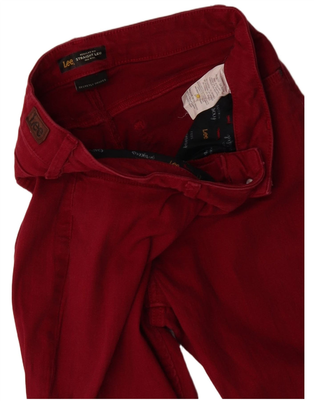 Женские прямые джинсы Lee со средней посадкой, США 8, средние W30 L29, красные