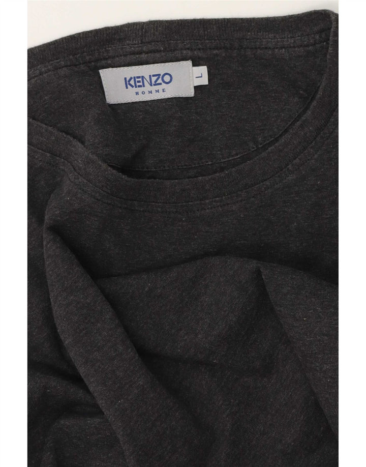 Kenzo Мужской топ с рисунком с длинным рукавом, большой серый