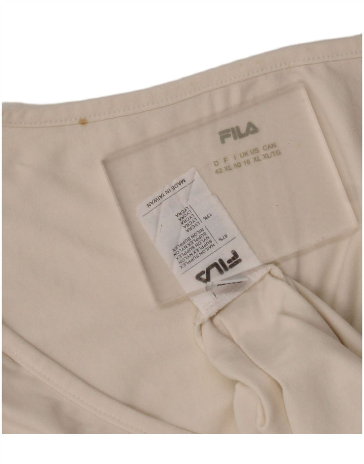 Женская футболка FILA Top UK 16, большой размер, белый нейлон
