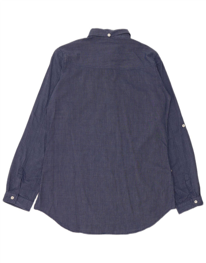 Женская удлиненная рубашка-пуловер Brugi UK 16, большой синий хлопок