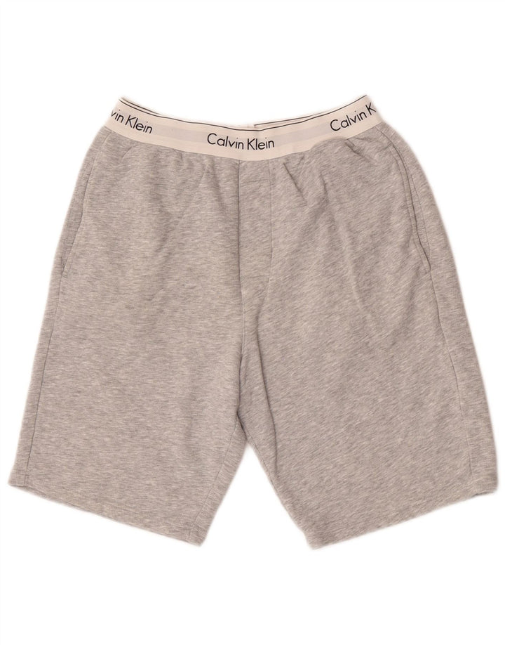 Мужские спортивные шорты с рисунком Calvin Klein, маленькие серые хлопковые