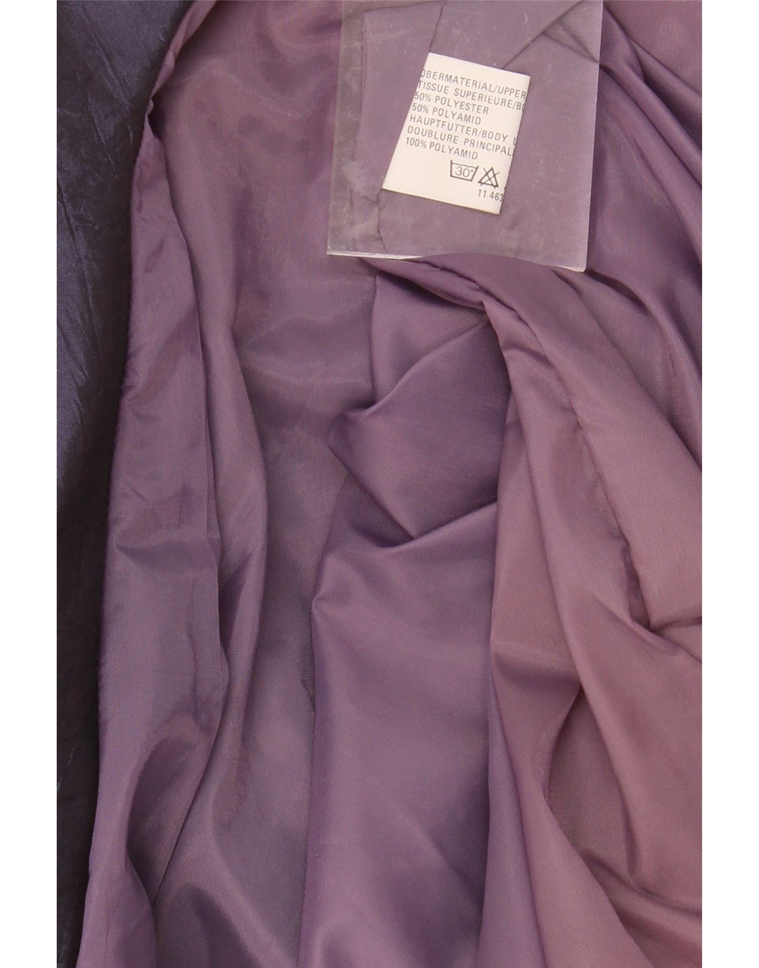 VINTAGE Womens Oversized Overcoat EU 44 XL Purple Polyamide Vintage Vintage and Second-Hand Vintage from Messina Hembry 