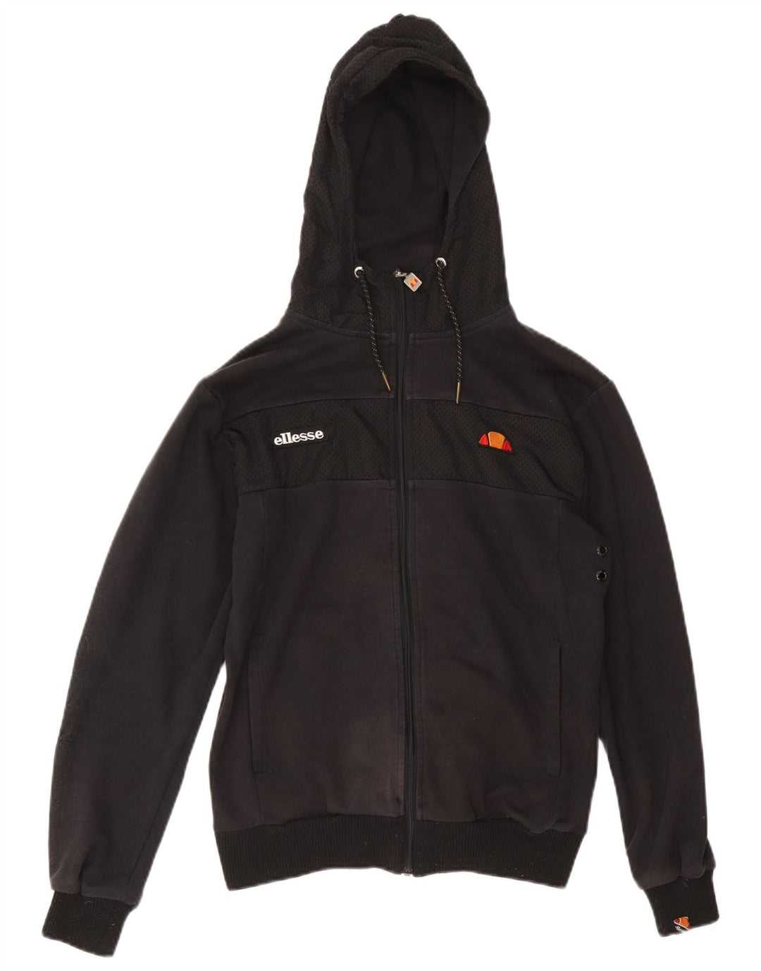 Ellesse Мужской свитер с капюшоном на молнии, средний черный, хлопок