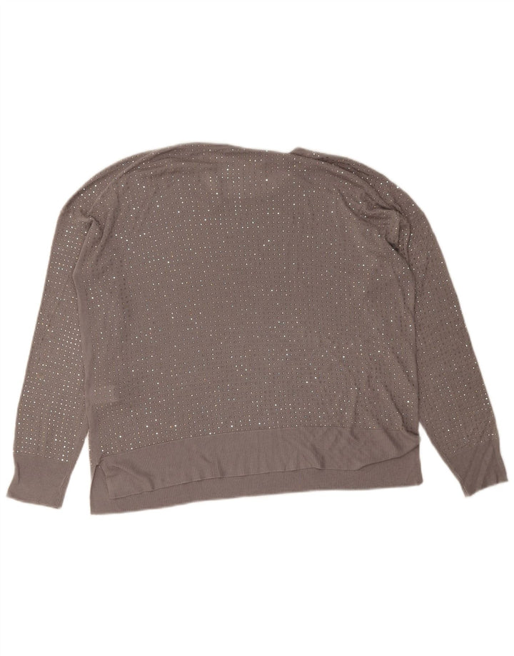 Женская блузка Zara Top UK 14, средний серый пятнистый вискоза