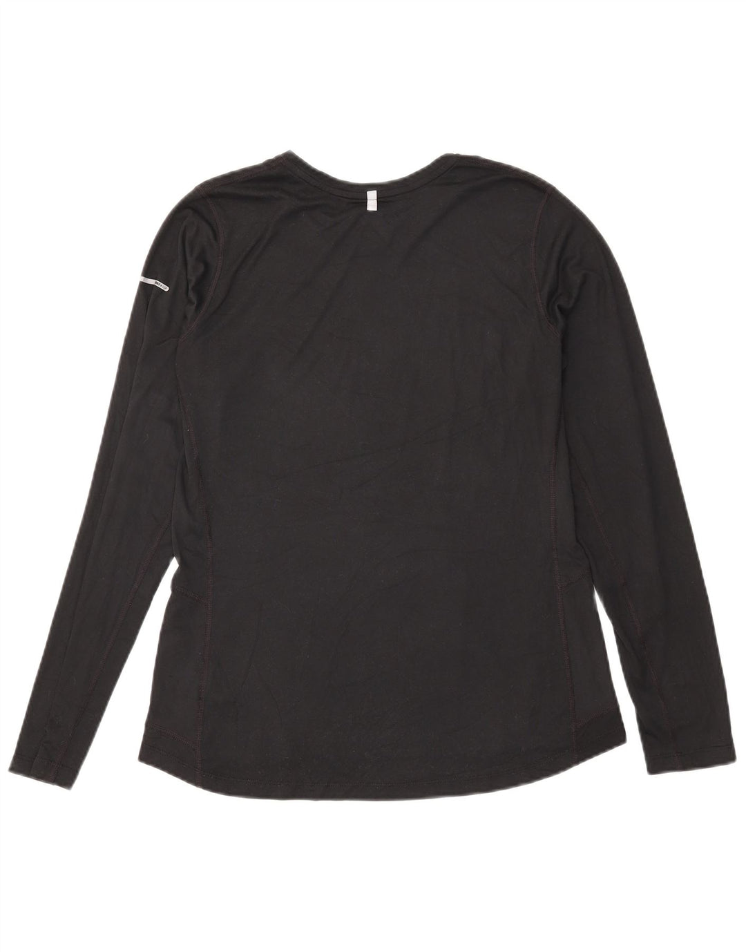 Женский топ с длинным рукавом Nike Dri Fit UK 16, большой черный полиэстер