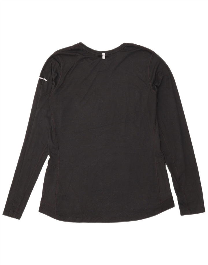 Женский топ с длинным рукавом Nike Dri Fit UK 16, большой черный полиэстер