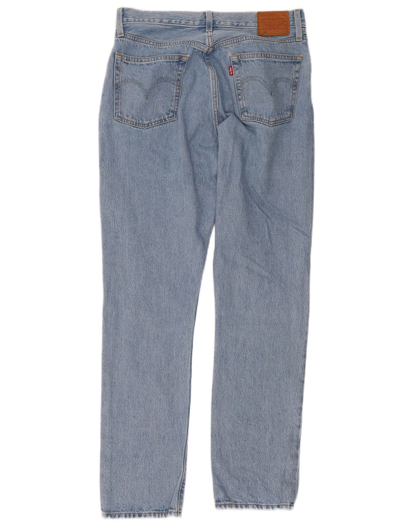 Женские прямые джинсы Levi's 501 с высокой талией W30 L32, синий хлопок