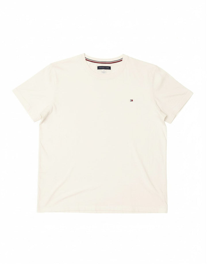 TOMMY HILFIGER Mens T-Shirt Top Large White