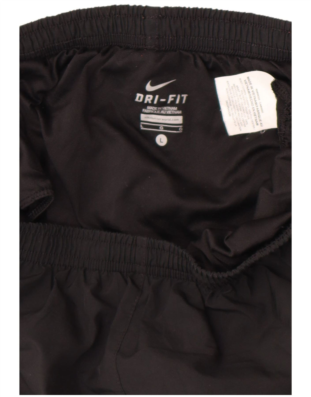 Женские спортивные шорты Nike Dri Fit UK 14, большие черные полиэстер с цветными блоками