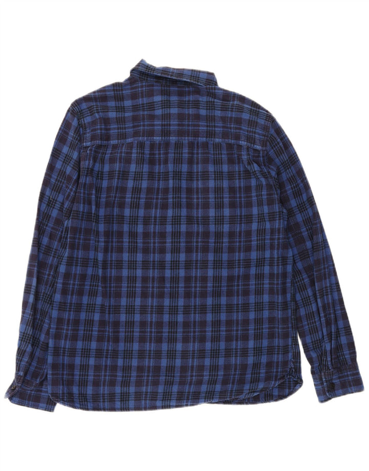 Мужская фланелевая рубашка CONVERSE синего цвета в клетку, хлопок