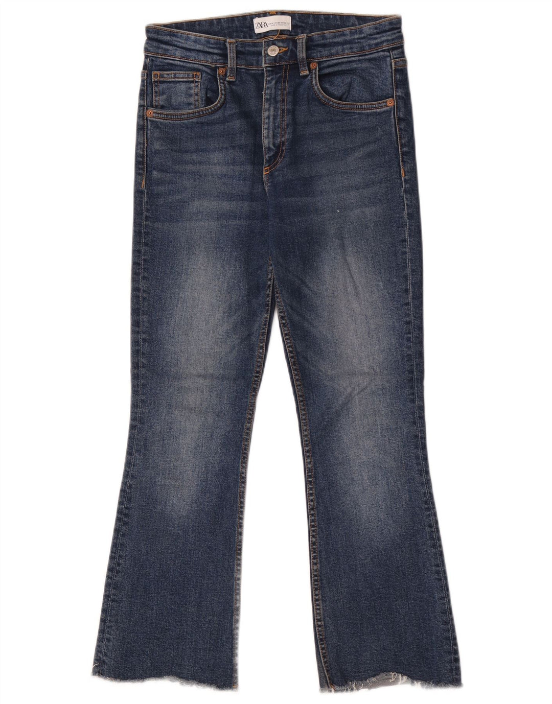 Женские джинсы Bootcut Zara EU 38, маленькие W28 L26, синие, хлопок
