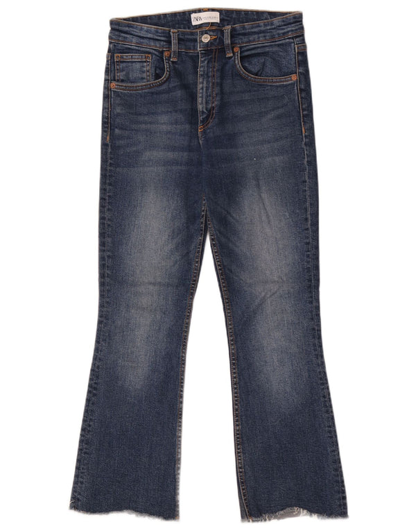 Женские джинсы Bootcut Zara EU 38, маленькие W28 L26, синие, хлопок