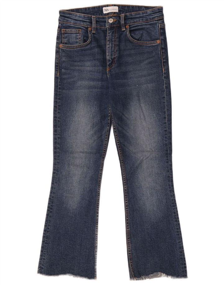 Женские джинсы Bootcut Zara EU 38, маленькие W28 L26, синие, хлопок
