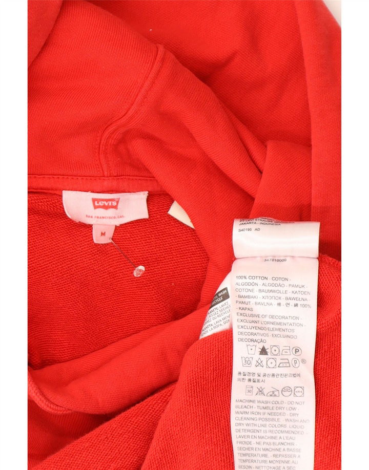 Мужской джемпер с капюшоном Levi's, хлопковый, среднего красного цвета