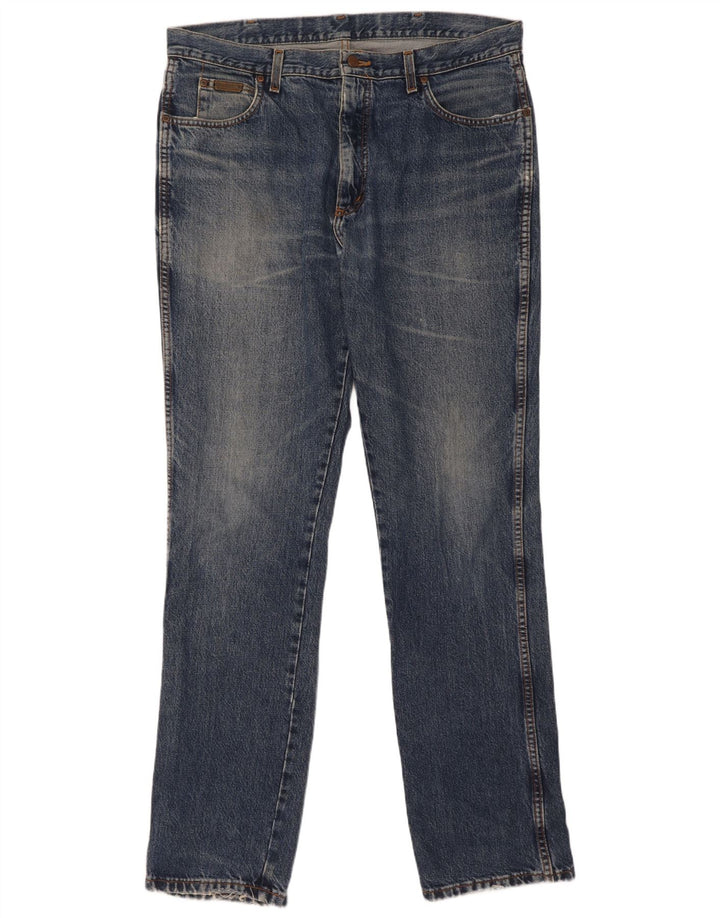 Джинсы мужские узкие Wrangler W38 L36 синие