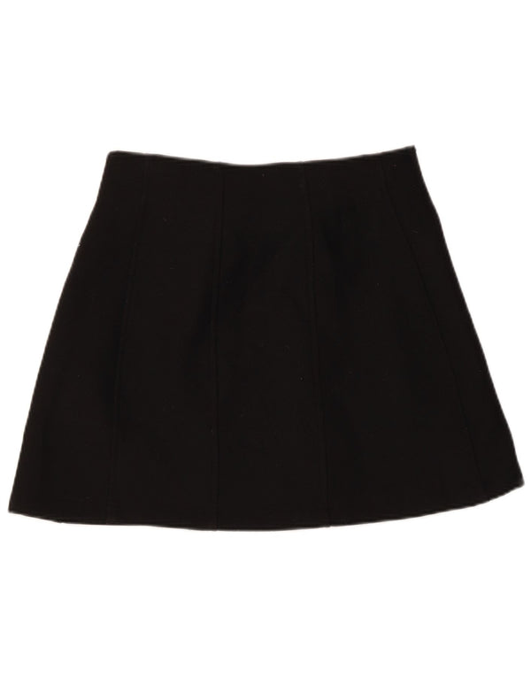 Женская мини-юбка Zara, маленькая W26, черная, полиэстер