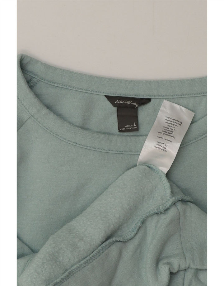 Женский свитер Eddie Bauer, большой синий полиэстер, Великобритания 16