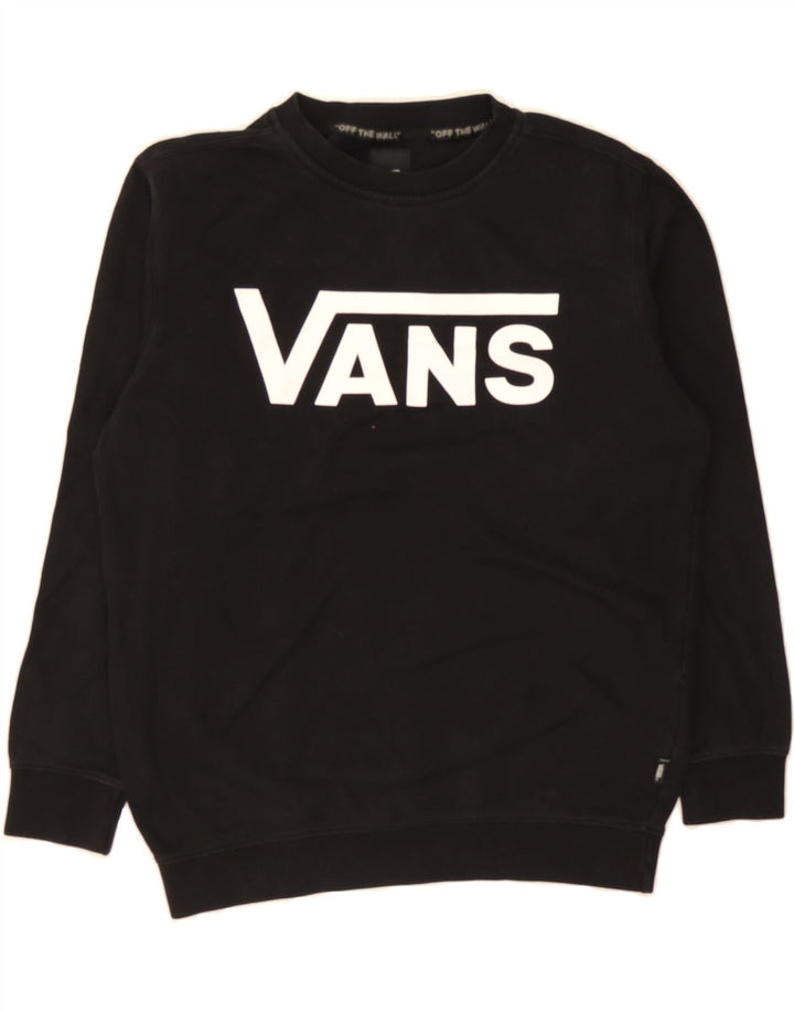VANS Womens Graphic Sweatshirt Jumper UK 16 Large Black Cotton Vintage Vans and Second-Hand Vans from Messina Hembry 