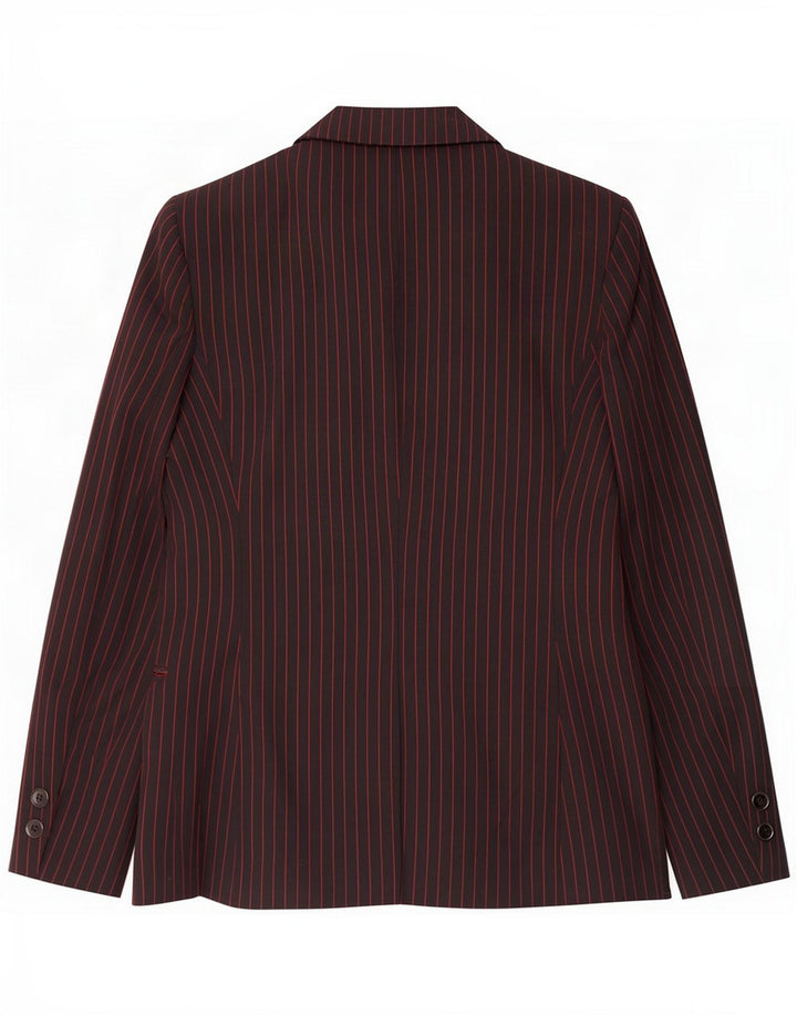 Женский пиджак Liu Jo на 3 пуговицах IT 44, средний черный, в тонкую полоску, вискоза