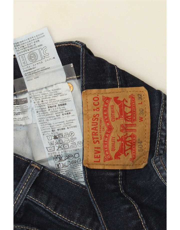 Женские прямые джинсы Levi's 504 W30 L32 темно-синие, хлопок