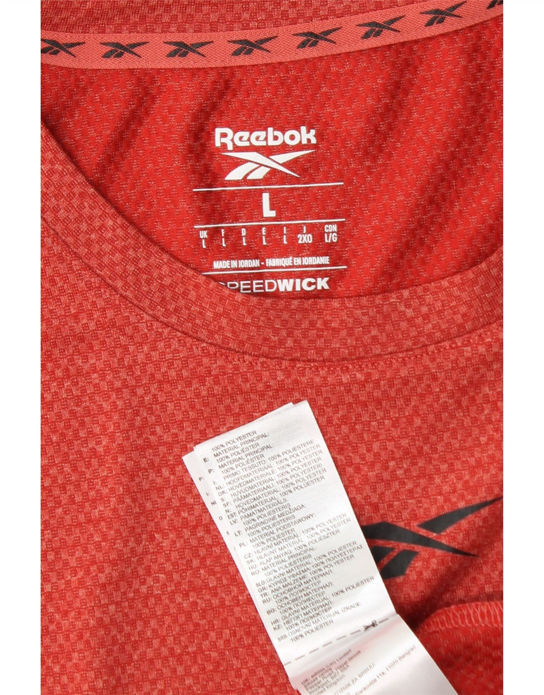 Мужская футболка Reebok, большой красный полиэстер