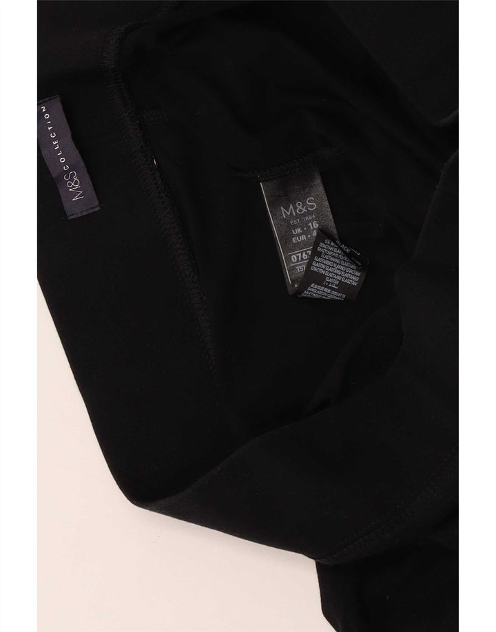 Женские леггинсы-капри Marks & Spencer, Великобритания, 16, большие, черные, хлопковые