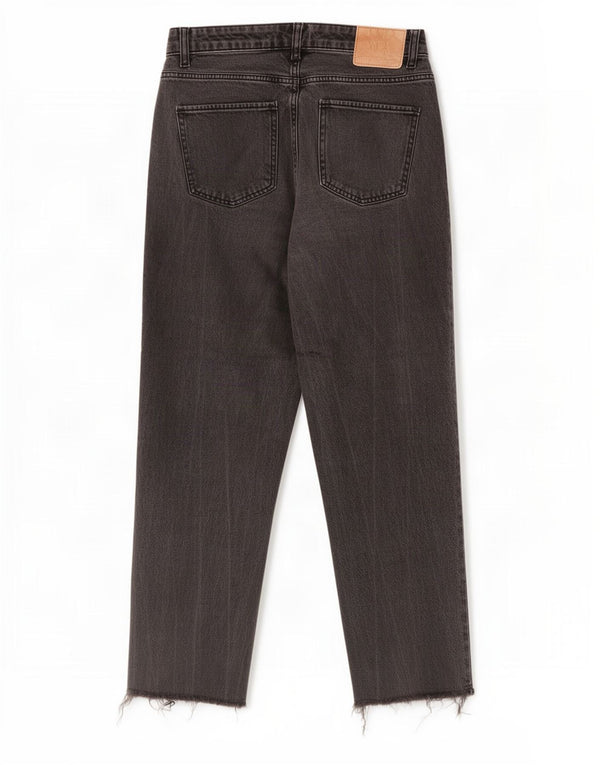 Женские укороченные джинсы с высокой талией Zara EU 38, маленькие W28 L25, серые