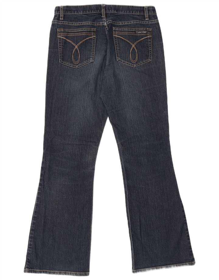Женские расклешенные джинсы CALVIN KLEIN US 8, средние W32 L31, темно-синие, хлопок