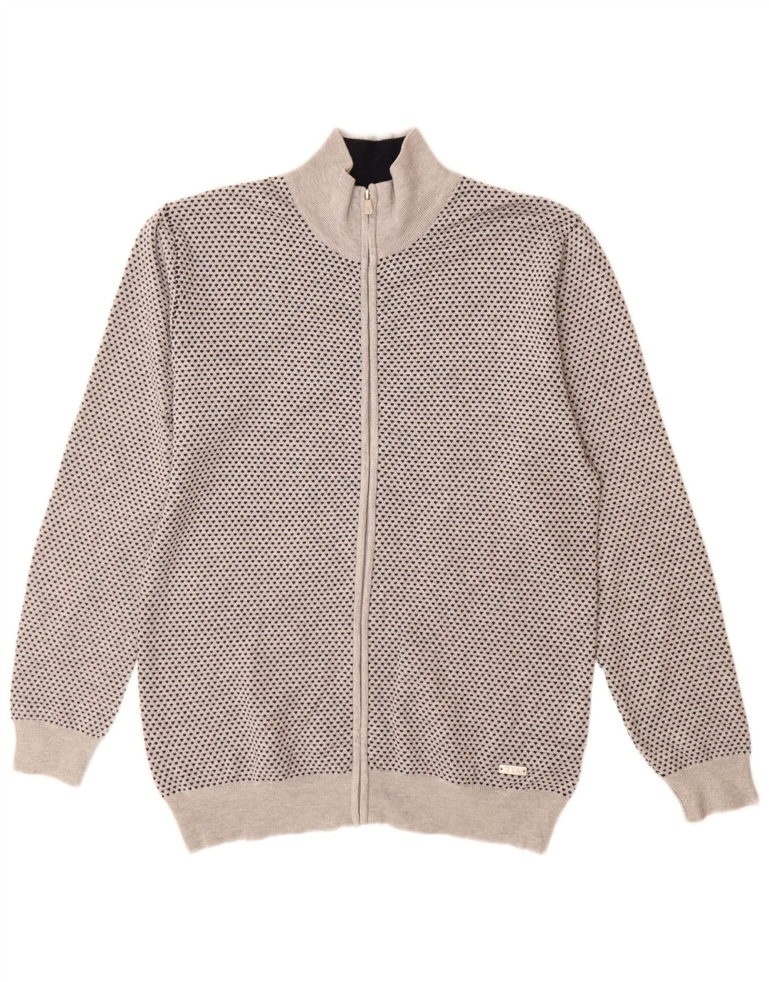 Мужской кардиган Trussardi, большой серый пятнистый вискозный свитер