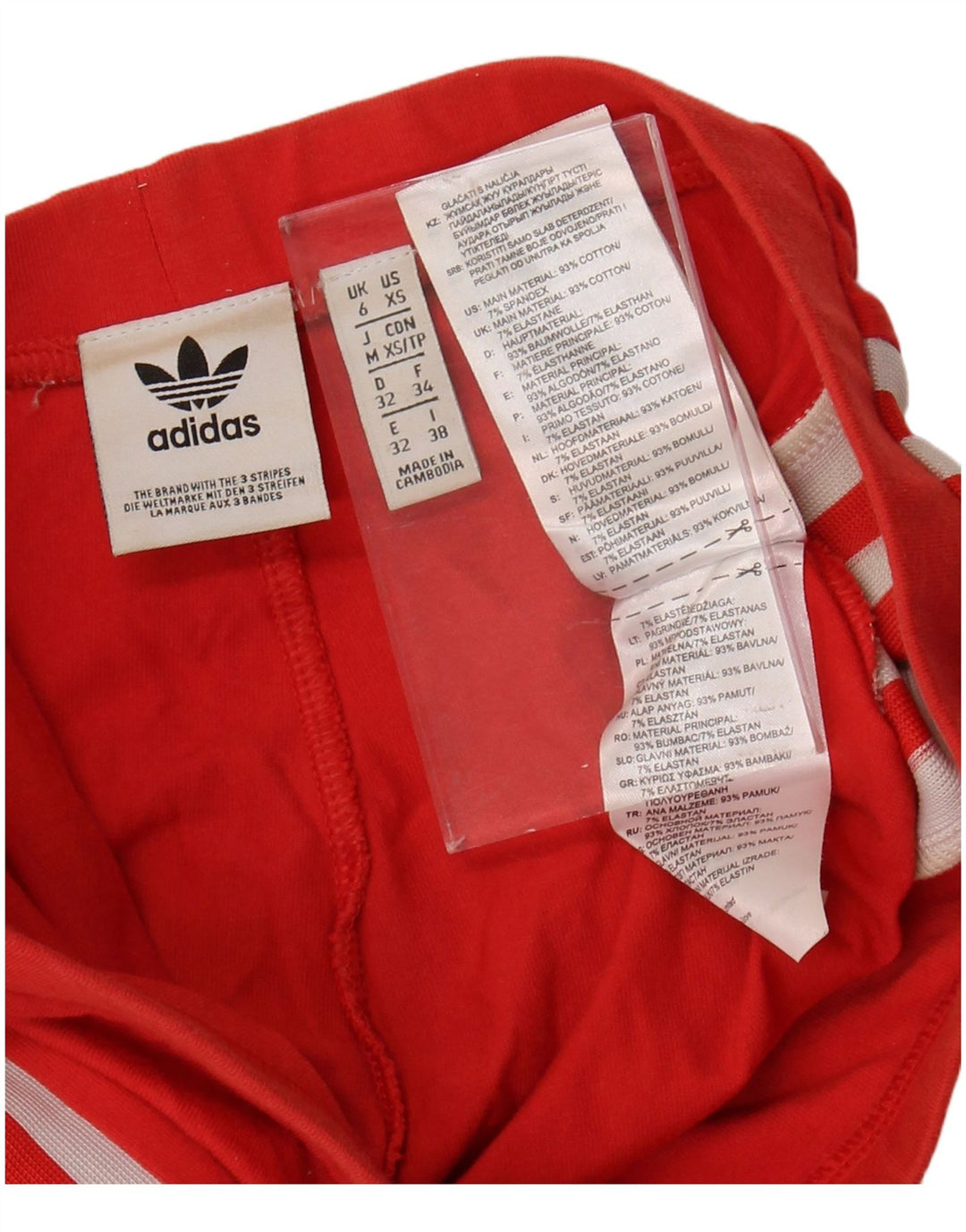 Женские леггинсы ADIDAS UK 6 XS, красный хлопок