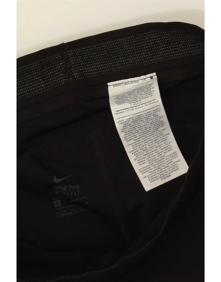 Женские укороченные леггинсы Nike UK 14, средний черный полиэстер