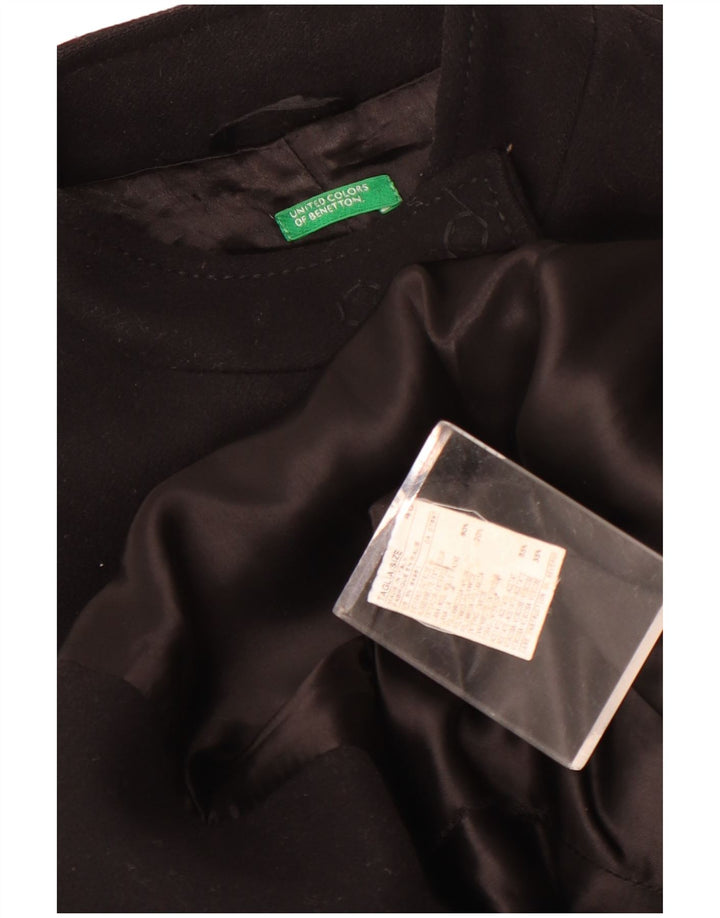 Женское пальто Benetton IT 46, большое, черное, шерсть