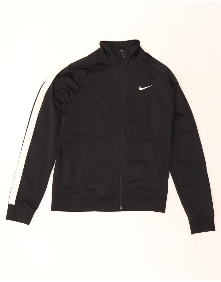 Мужская спортивная куртка Nike, средний черный полиэстер с цветными блоками