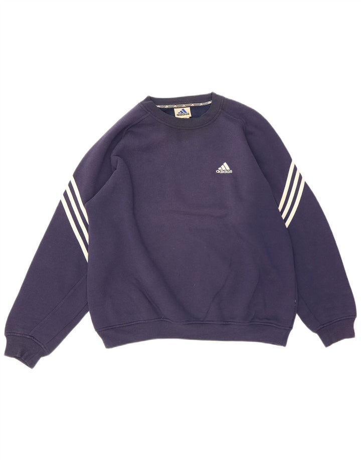 Мужской свитер Adidas, большой темно-синий хлопковый джемпер