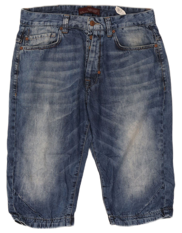 Zara Мужские джинсовые шорты EU 42 Большие W32 Синий хлопок