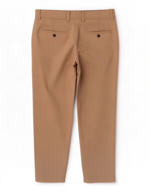 Мужские узкие брюки-чиносы Zara EU 42, большие W32 L28, бежевый полиэстер