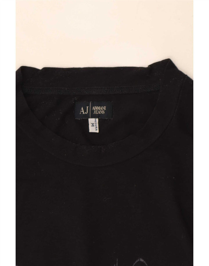 Мужская футболка с рисунком Armani Jeans, средний черный