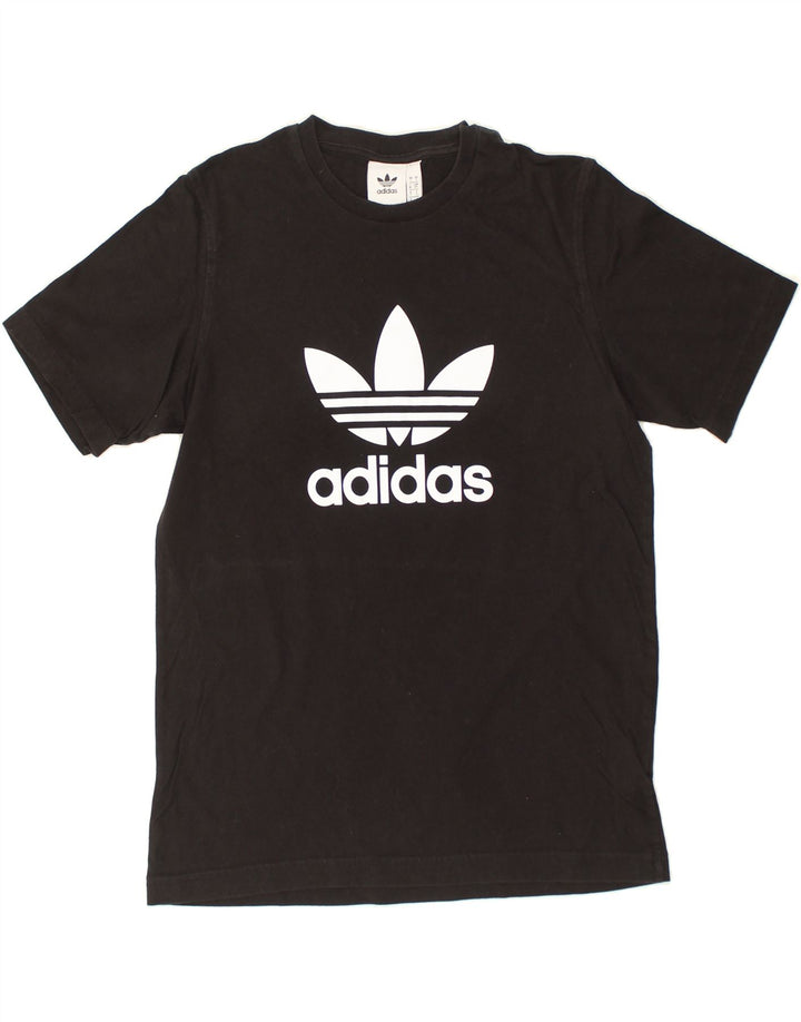 ADIDAS Mens Graphic T-Shirt Top Small Black Cotton | Vintage Adidas | Thrift | Second-Hand Adidas | Used Clothing | Messina Hembry 