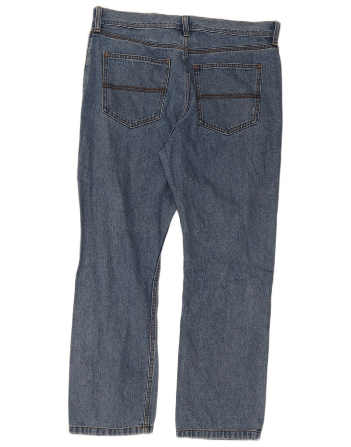 Мужские прямые джинсы Marks & Spencer W34 L29 синие, хлопок